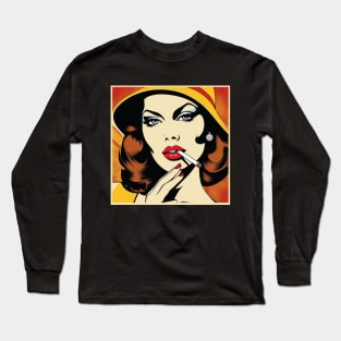 Pop Smoking Girl Long Sleeve T-Shirt